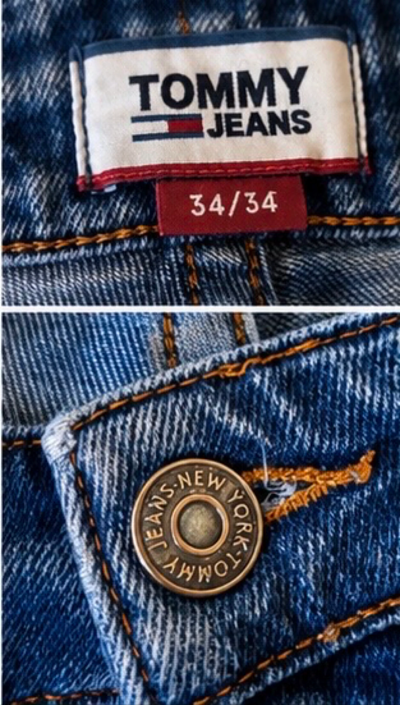 Jeans Tommy Hilfiger Faded Blue Y2K Vintage Rétro 90s Streetwear Exclusif – photo 2